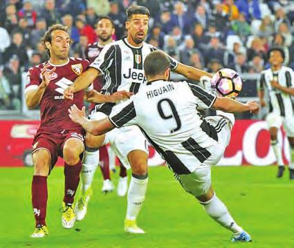 16 sport 13 may 2017 Predictable European soccer leagues Juventus' Gonzalo Higuain in action against Torino during Italian Serie A at Juventus Stadium, Turin, Italy, on 6 May 2017.