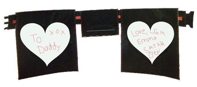 Father s Day Tool Belt Card 1. Fold along white dotted lines with printed sides facing out. 2. Glue belt together. Set aside. 3.