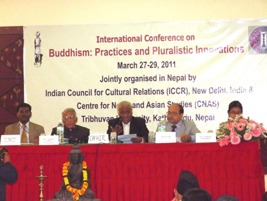 Prof. Shanker Thapa participated in a conference on Preservation of Buddhist Manuscripts organized by Nagarjuna Foundation, Gorakhpur, India from 18 to 20 February 2011. Prof.