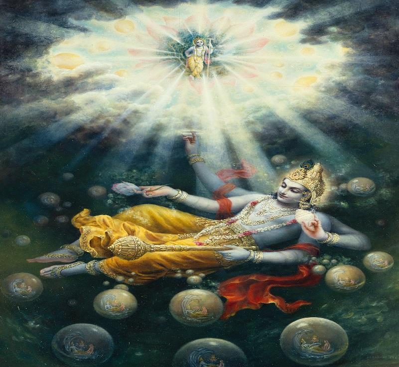 Inconceivable Creation Inconceivable Opulence Krishna expands as Maha-Visnu and with every exhalation, millions of universes