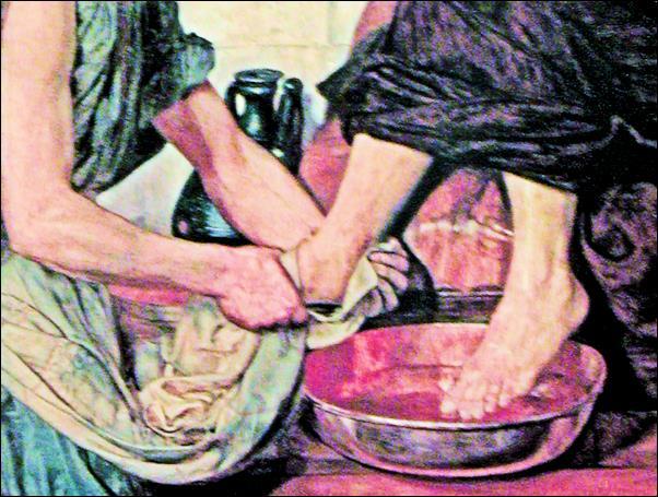Holy Thursday Washing feet with Jesus To wash the feet of others is to be generous with what you have.