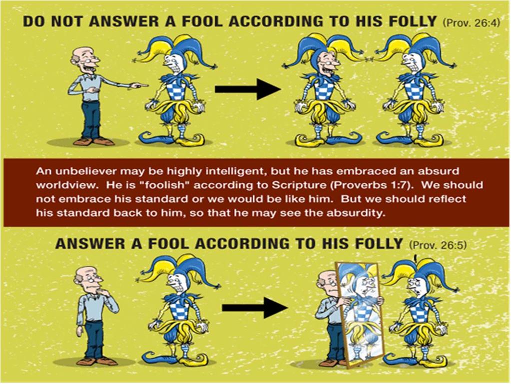 Evidence / Presuppostision No matter how much evidence - the arguments are based on