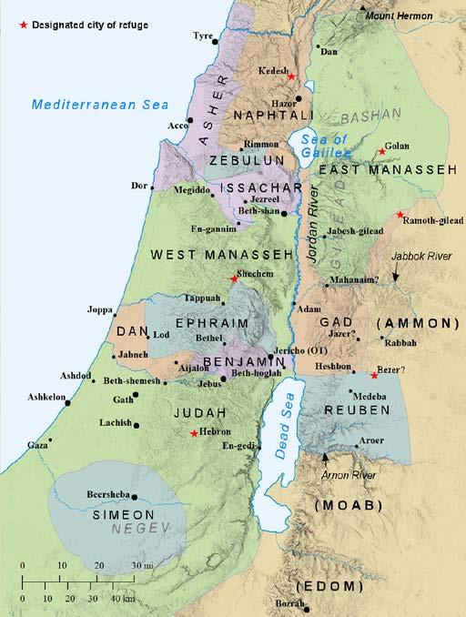 118 A SURVEY OF THE OLD TESTAMENT Only six miles across, Benjamin occupied the small territory between the two.
