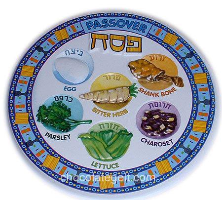 While many people use special ceremonial plates with places marked for each item, any plate can be used.