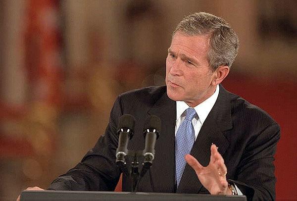 George W. Bush Prime Time News Conference on War Against Terrorism delivered 11 October 2001, White House, Washington, D.C. Good evening.