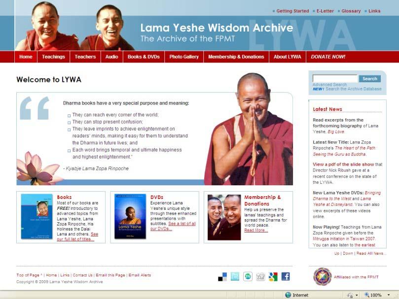 Our website offers immediate access to thousands of pages of teachings and hundreds of audio recordings by some of the greatest lamas of our time.