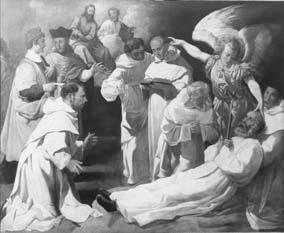 The Death of Saint Peter Nolasco Oil on canvas, H. 170 cm ; L. 210 cm Fragments of the signature in bottom left corner (Juan de Zambrano?