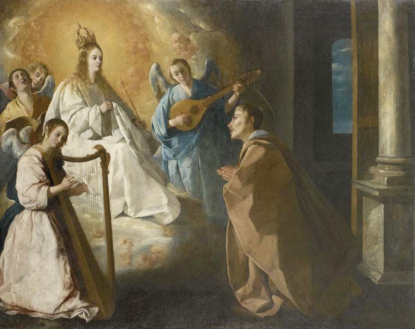 FRANCISCO DE ZURBARÀN (Fuente de Cantos, 1598 - Madrid, 1664) The Founding of the Order of Mercy Oil on its original canvas, H. 165 cm ; L.