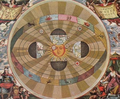 Polish astronomer Nicolaus Copernicus challenged this view. In 1543, he proposed a heliocentric theory, or suncentered, model of the solar system.
