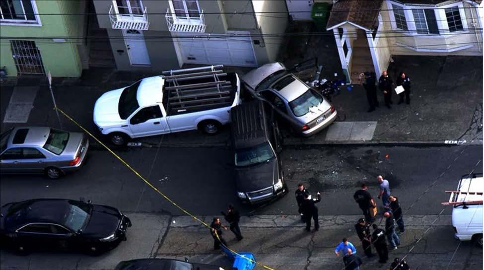 Image 2: Aerial view of area in front of 245 Montana Street on the day of the incident C. FACTUAL SUMMARY On October 25, 2016, at approximately 3:05 p.m., DCPD Officers William Tone, Star No.