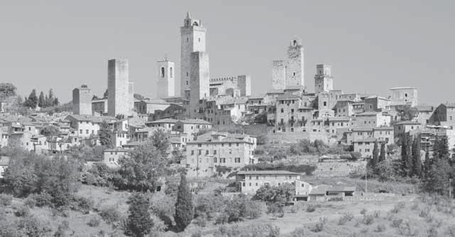 The medieval towers of San Gimignano give the city a unique appearance and allow us some insight into what almost all of Tuscany looked like during the Middle Ages. LianeM/Thinkstock.