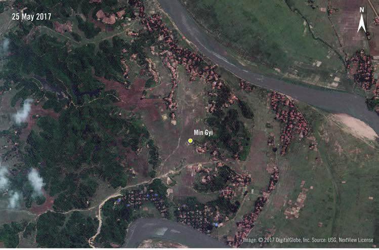 Witnesses from Inn Din and Min Gyi consistently said that the military did not burn non-rohingya parts of the village.