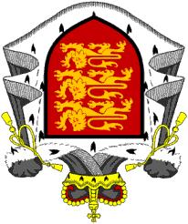 Note however that in the centre of the shield there appears a crest or insignia.