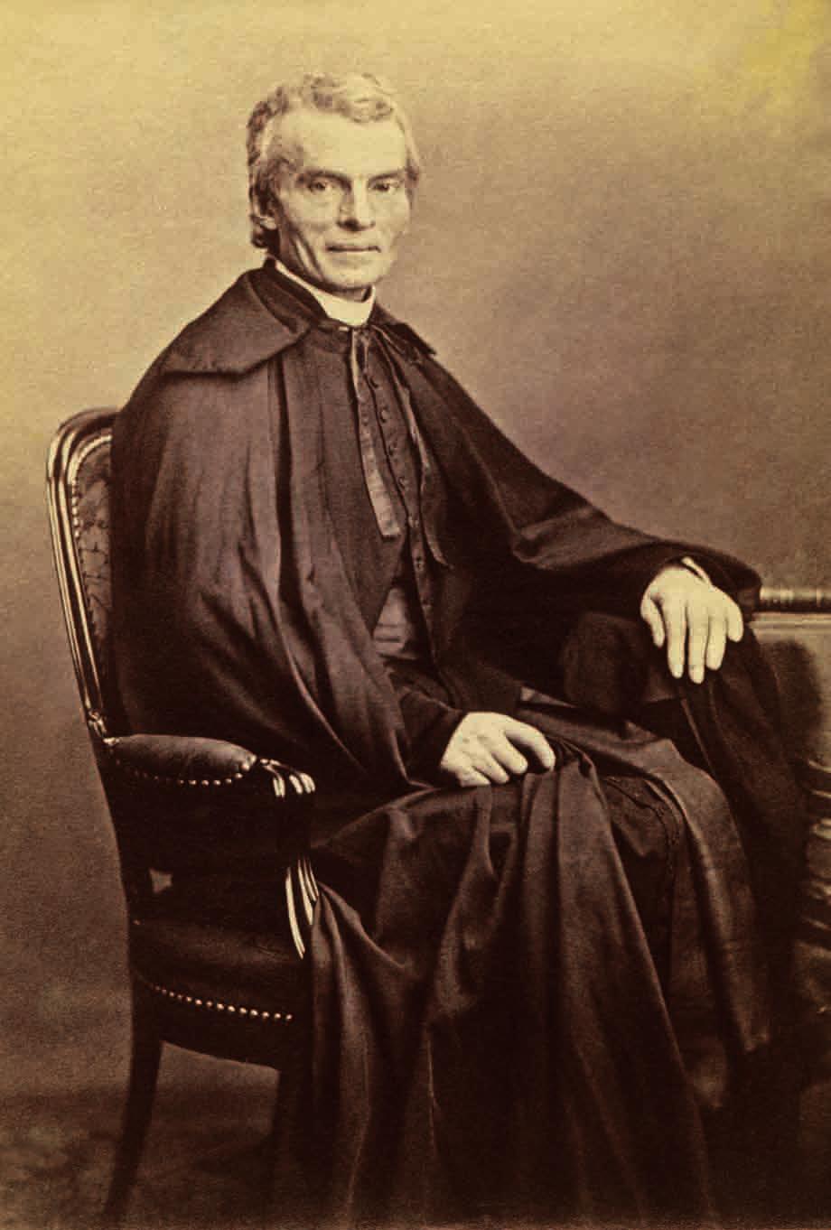 On the page to the left: fphoto of Fr. Eymard, around 1860. After the approbation of the new religious family, the Archbishop of Paris allows Fr.