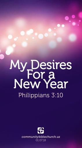 I Want to Know Him in s in k in a c And the Power of His Resurrection What is it? My Desires for a New year PhiliPPiaNs 3:10 How is it displayed? Why is it important?