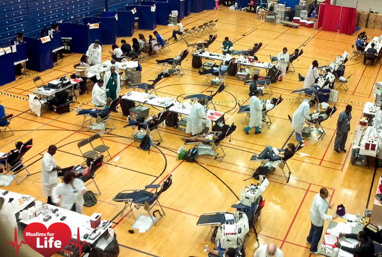 Humanitarian Projects In USA a nationwide blood drive was organised by the Jamaat on September 11, to commemorate the