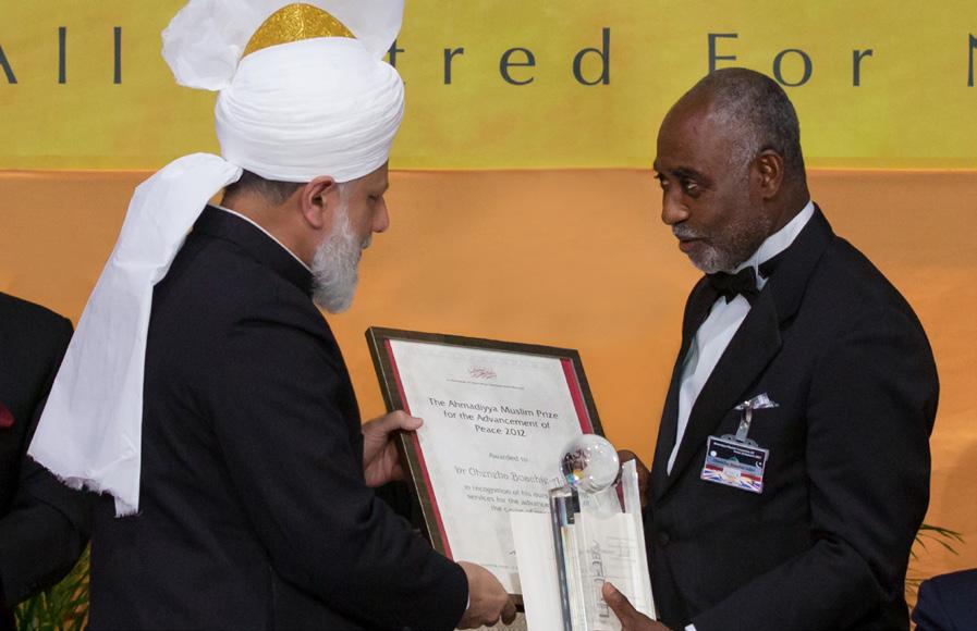 Above right: The 4th Annual Ahmadiyya Muslim Prize for the