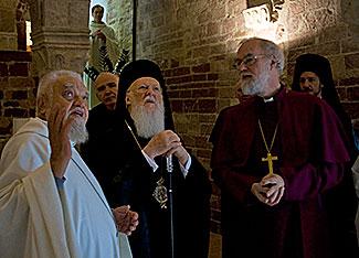 In the afternoon, while others were enjoying a siesta, they came to visit the newly opened Bose fraternity at San Masseo, accompanied by (among others) an Armenian bishop and a Catholic bishop from