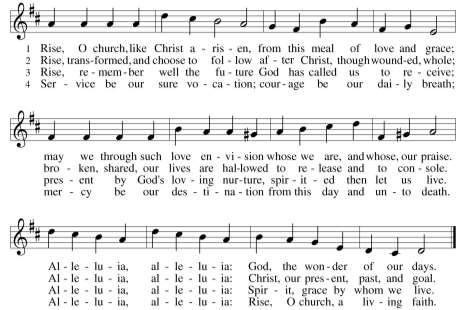 Blessing Sending Hymn Rise, O Church, Like Christ Arisen Turn to face the cross as it recesses, you may bow as it passes, honoring the mystery of our salvation.