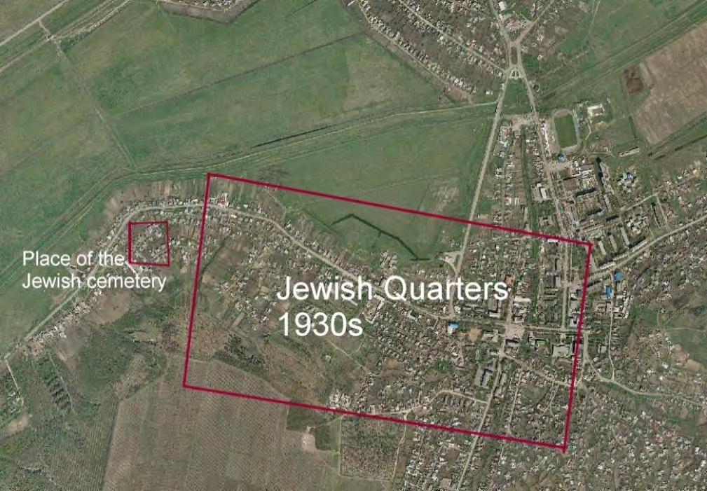 The map of the Jewish Quarters was created mostly from the memory of my mother Khinka Kogan (Spivak).