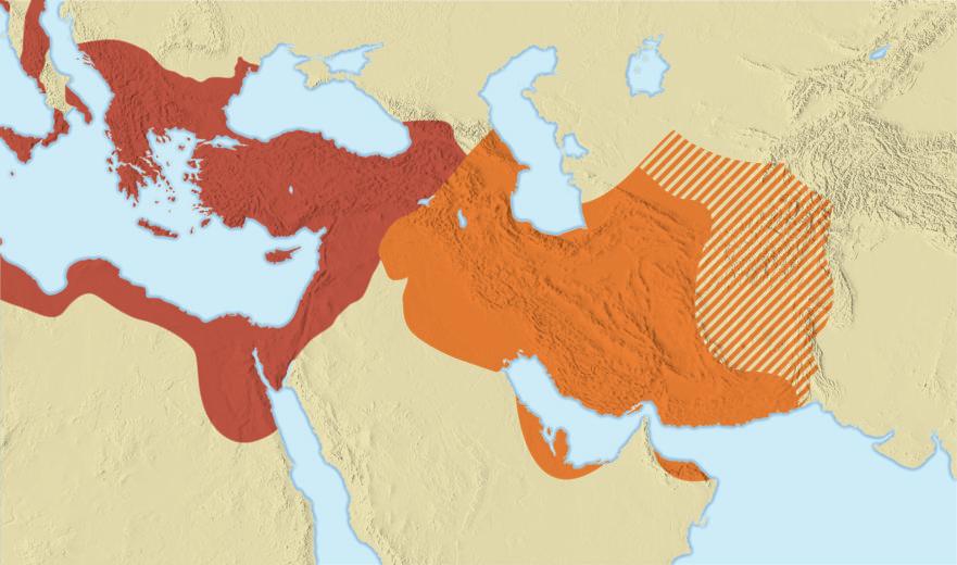 Map 6.6 The Parthian and Sasanian Empires, 247 B.C.E. 637 C.E. The Parthians and Sasanians occupied pivotal positions in turn.