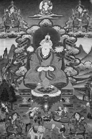 Trisong Detsen (740 798), the Tibetan king who firmly established Buddhism in Tibet by inviting Padmasambhava and ntarak ita from India to