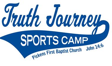Truth Journey Sports Camp: June 12-15 (Monday - Thursday) at Jaycee Park in Pickens. For ages 4K- 5th grade.