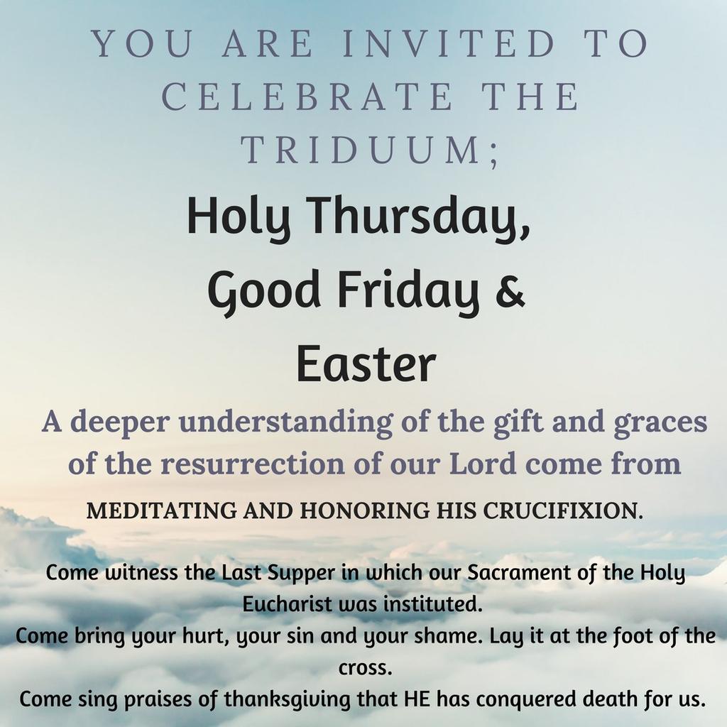 BLESSING OF EASTER BASKETS Parishioners You are invited to bring your baskets for a blessing on Easter