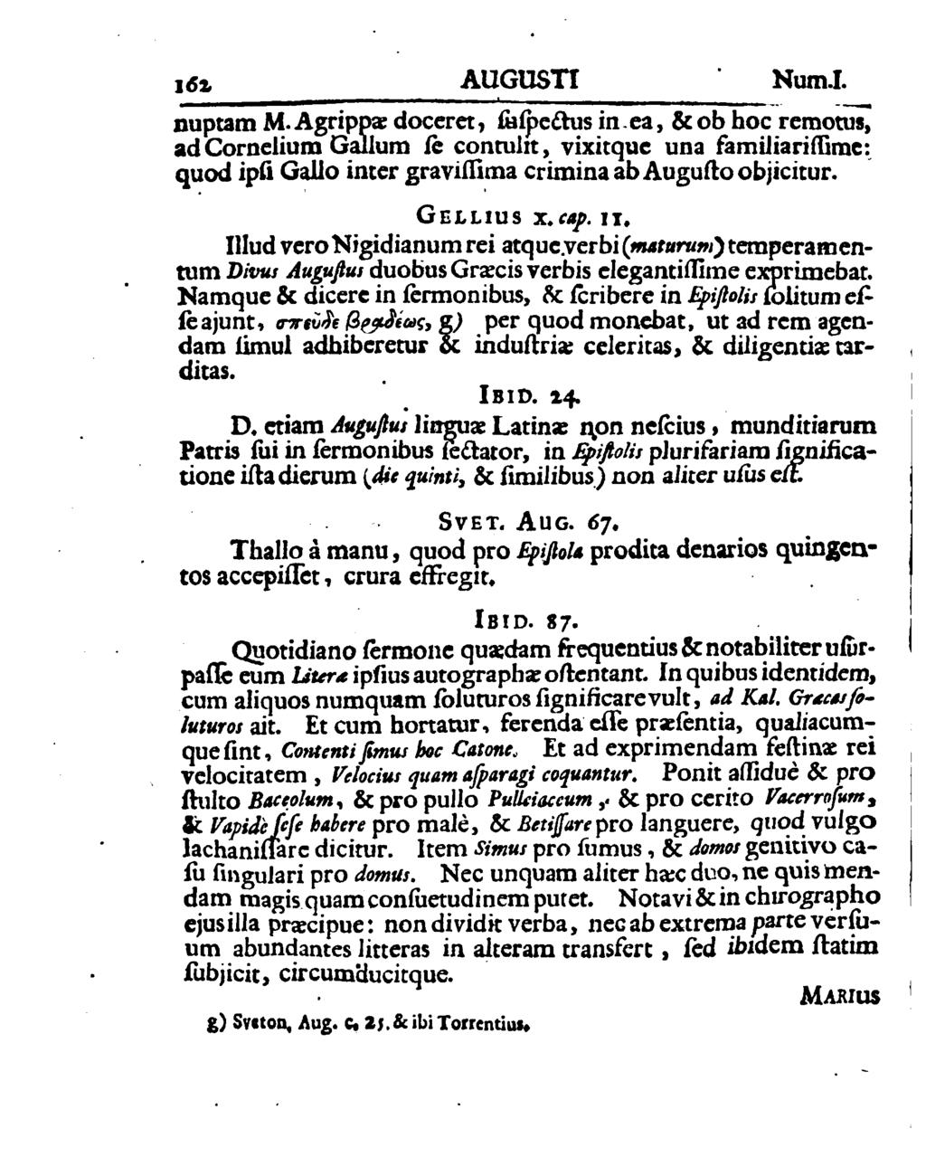 162, AliGUSTI i NumJ. nuptam M.Agrip doceret, fafiacâus inca, 8: 0b hoc tomoit-1?, ad Cornehum G.