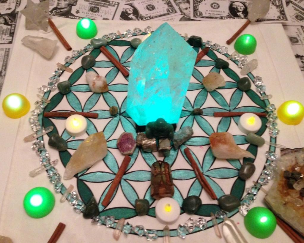 Here s my grid recipe for abundance and prosperity: Set your ingredients in the South East portion of the home to strengthen the wealth sector Place your crystals on a sacred geometry Flower of Life