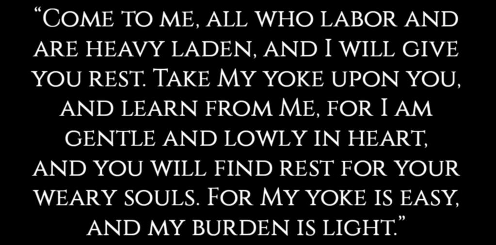 - Day 26 Lord, I come to You burdened, I come to You in need of rest. Let me learn from You and Your power of forgiveness.