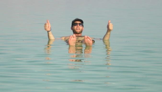 Floating in the Dead Sea Day 9.