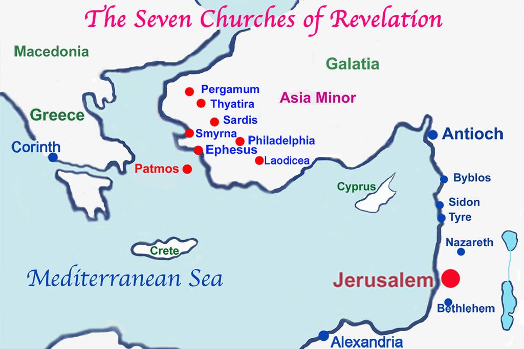 Below is a map showing the major Biblical cities,