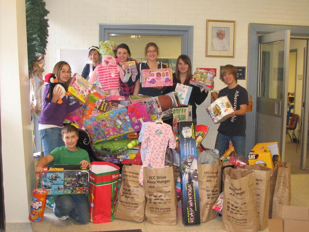 Immaculate Conception School collected over 280 items for the food bank and many more toys for the