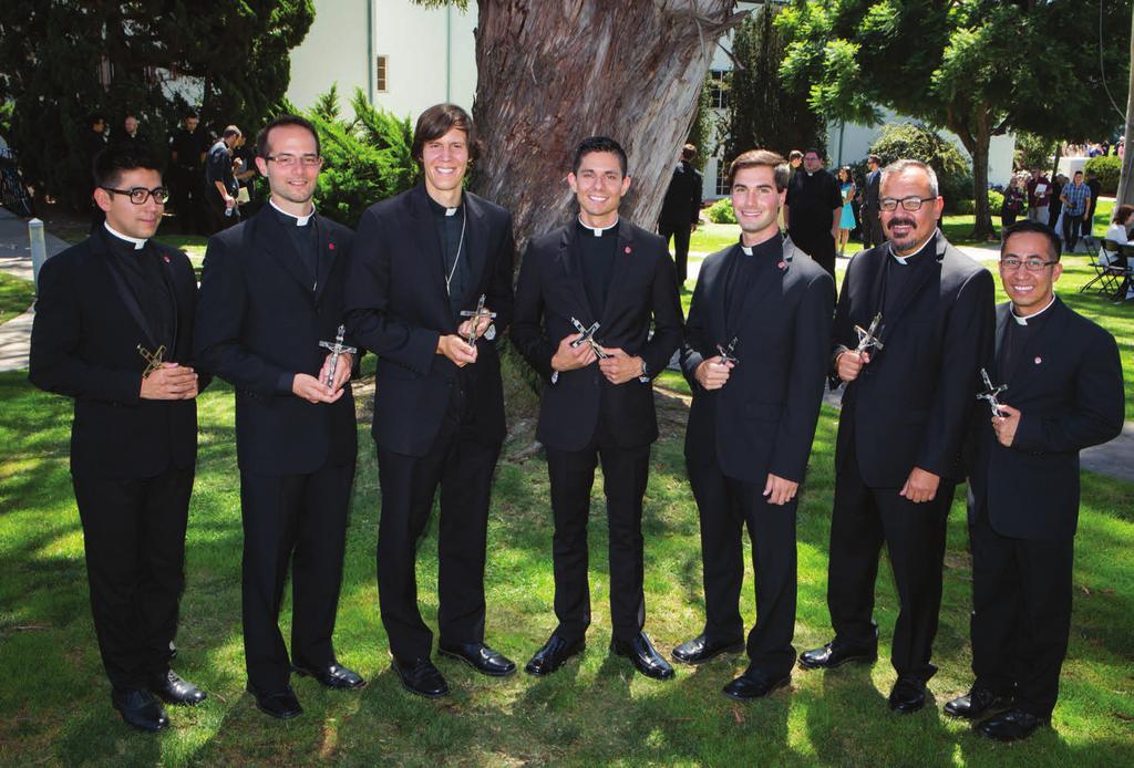 Novices Profess Vows Seven men from the California and Oregon provinces of the Society of Jesus completed their two-year novitiate program and professed perpetual vows of poverty, chastity, and