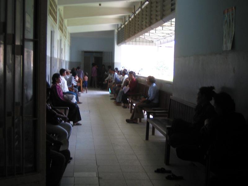 Photos of Preah Bat Norodom Psychiatric clinic in Phnom Penh Waiting Room at the Outpatients Department The ward with 6 beds for inpatients.