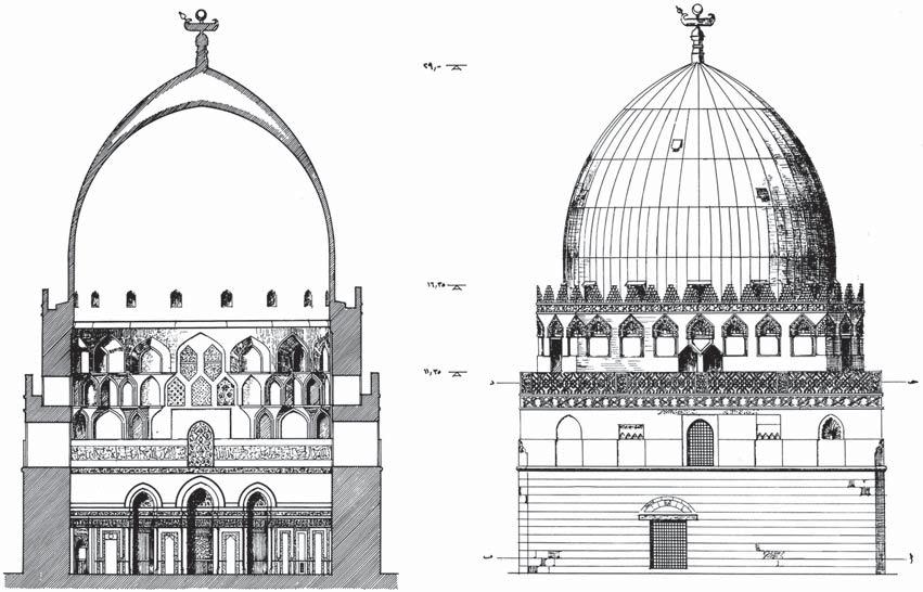 200 islamic art and beyond 9 Shrine and Mausoleum of Imam Shafi i, ah 608/ad 1211, elevation (from Creswell, Muslim Architecture in Egypt, vol. 2, fig. 31) original patronage of striking variety.