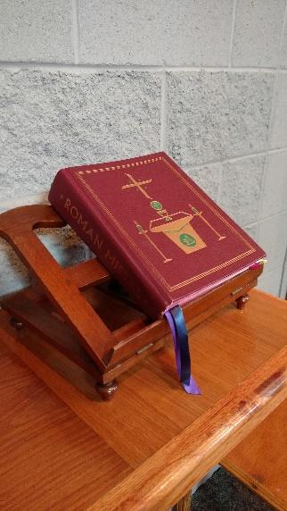 Roman Missal The book that the priest reads from for the Collect,