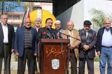 10 Press conference held by heads of the local municipalities in the Gaza Strip (Safa, February 21, 2018).