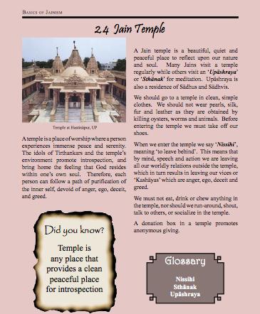 I-Basics of Jainism, pg 28 Watch ceremonial rituals (Poojä) in a