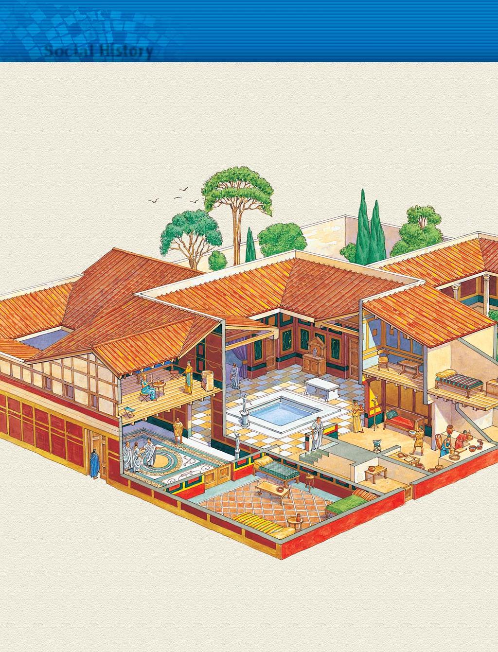 Life in a Roman Villa Much of what we know about Roman homes comes from archaeological excavations of the ancient cities of Pompeii and Herculaneum. In A.D.