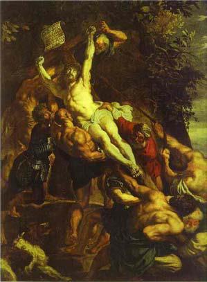 THE ELEVENTH STATION: JESUS IS NAILED TO THE CROSS The Elevation of the Cross Peter Paul Rubens, c. 1600 Oil on Panel And I, when I am lifted up from the Cross, will draw all people to myself.