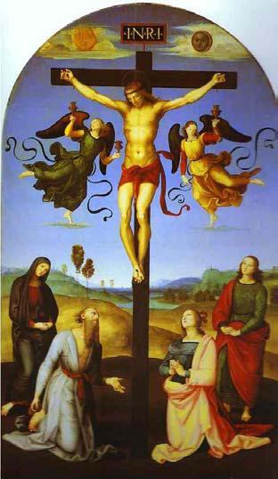 THE TWELFTH STATION: JESUS DIES ON THE CROSS The Crucifixion Rafael, c. 1502-03 Oil on Panel Through Christ, St.