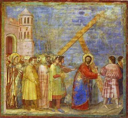 THE SEVENTH STATION: JESUS FALLS A SECOND TIME The Carrying of the Cross Giotto, 1304-06 Fresco Jesus falls a second time.