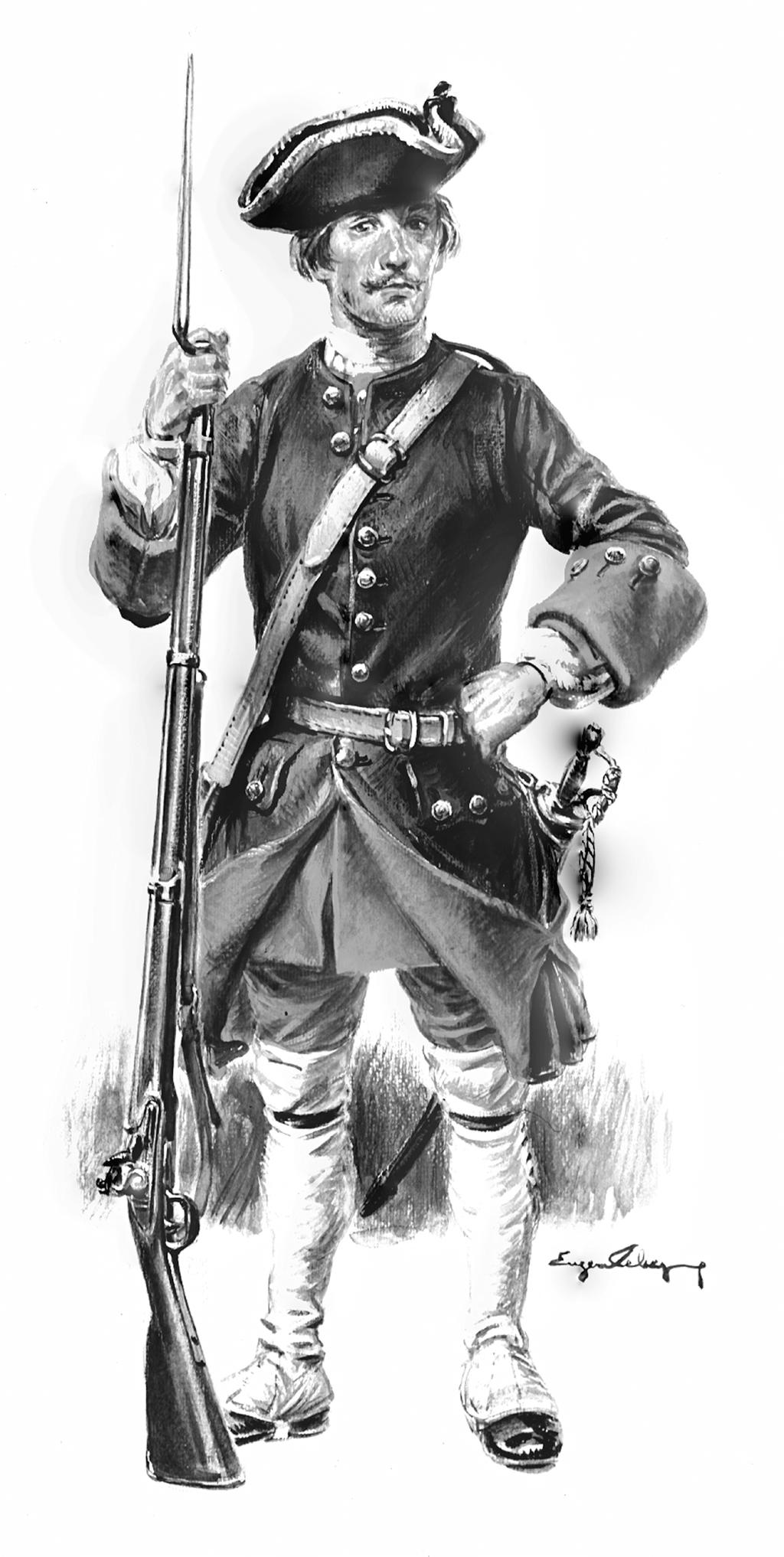 FRENCH Private Charles Bonin, Jolicoeur (BON-nah) The next year, he fought against Braddock s army. He wrote that the American Indians found a chest filled with money.