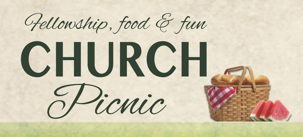 Our annual church family picnic will be held on Sunday, September 17th following worship.