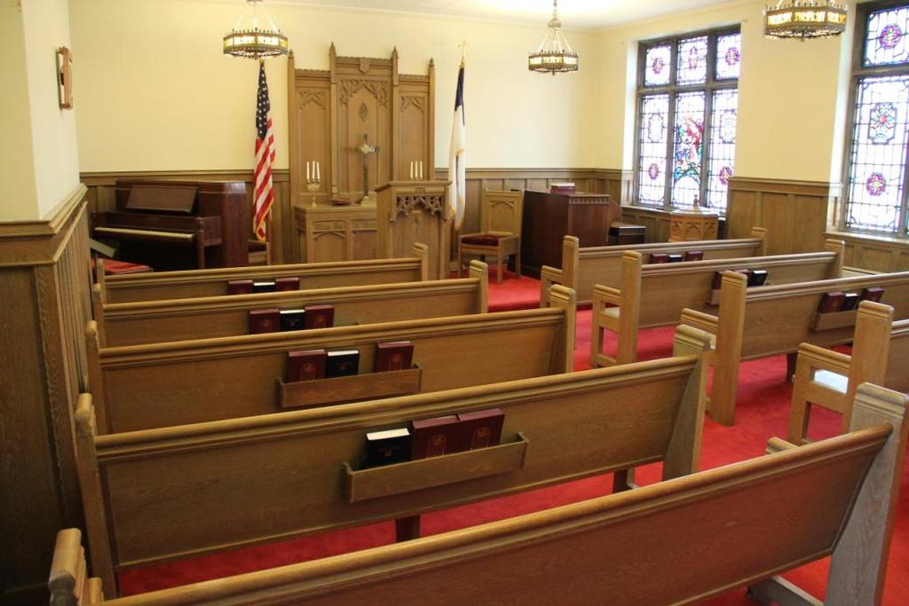 The room was never updated into a chapel until years later as a part of the1945 1955 renovation plan.