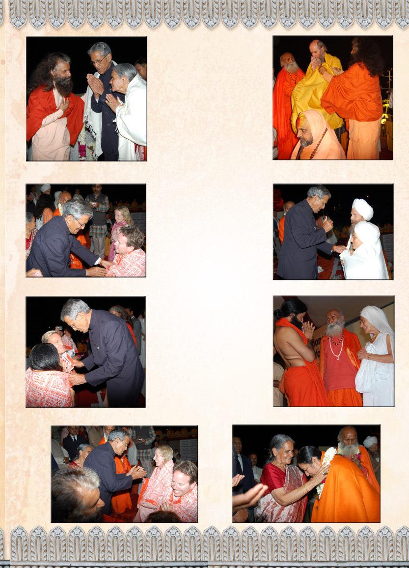 Pujya Swamij blesses the Hon ble Governor and Lady Governor Blessing Chris Miglino Blessing Clive and Eriko Mayhew After the Aarti, Pujya Swamiji blessed His Excellency the Honorable Governor and the