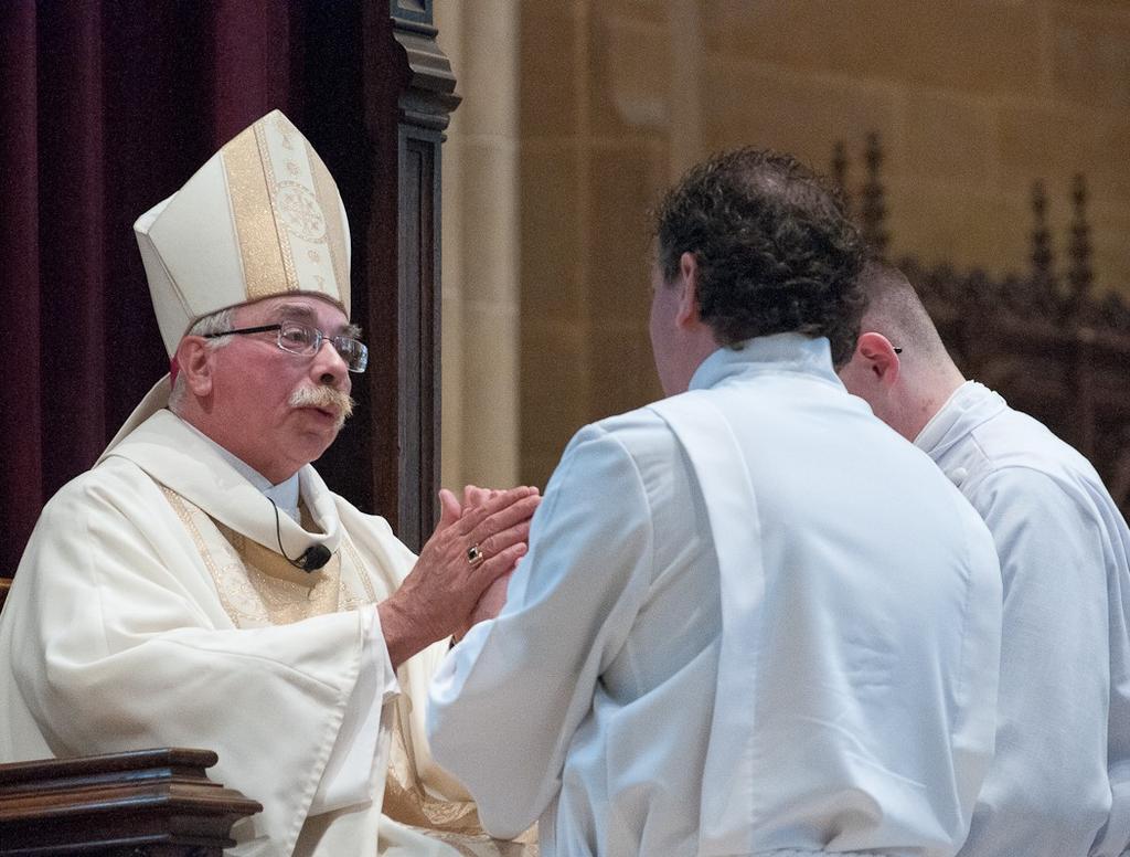 Before ordination candidates for the Diaconate shall give to the Ordinary (the Bishop) a declaration drawn up and signed in their own hand, by which they