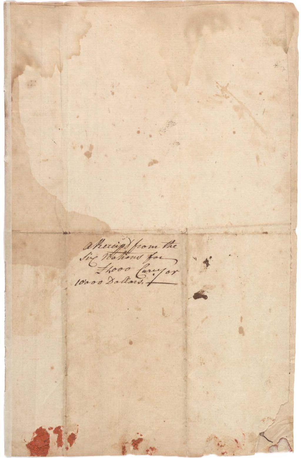 5 A receipt for land purchased from the Six Nations by
